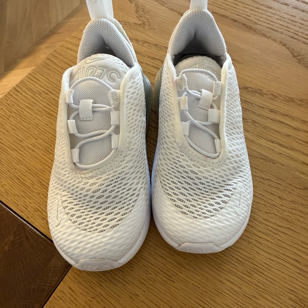 Nike Kids White and Cream Sneakers